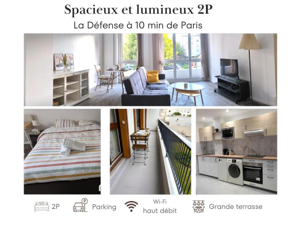Evasion La Defense - Balcon & Wi-Fi, A 10 Min De Paris Apartment Courbevoie Ngoại thất bức ảnh